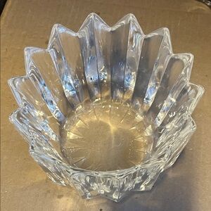 Clear Glass Oreffors Crown  Bowl